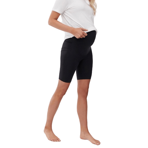 Maternity Shiny Biker Shorts - Flamour.ro