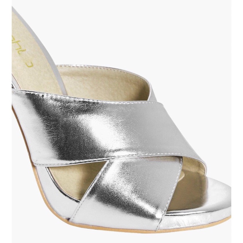 Silver High Heels - Flamour.ro
