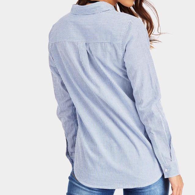 Blue Lines Cotton Shirt - Flamour.ro